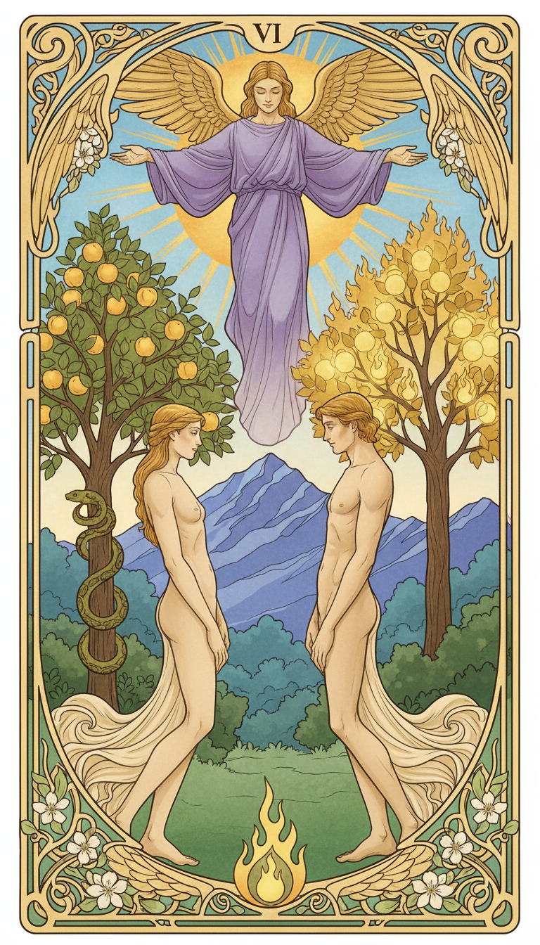 The Lovers tarot card
